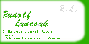 rudolf lancsak business card