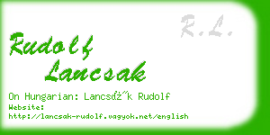 rudolf lancsak business card